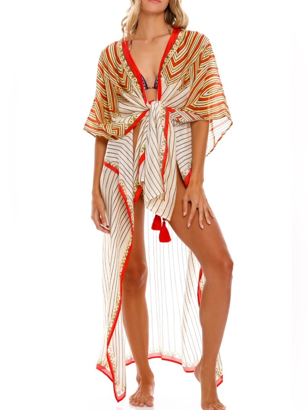 NWT Agua Bendita Dara Kimono Cover Up in Menfis print One Size